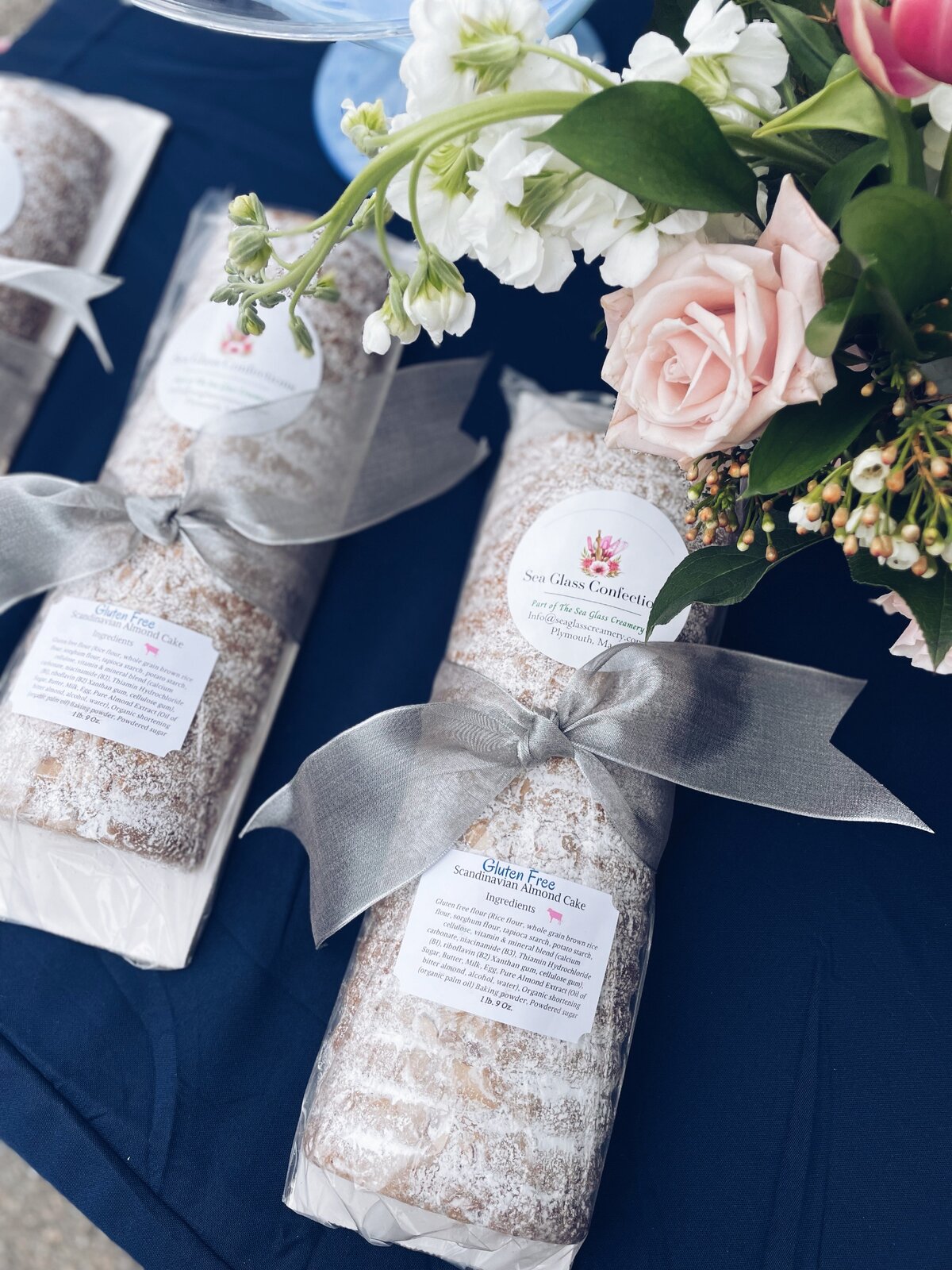 Scandinavian Almond Cakes with Sea Green Ribbons